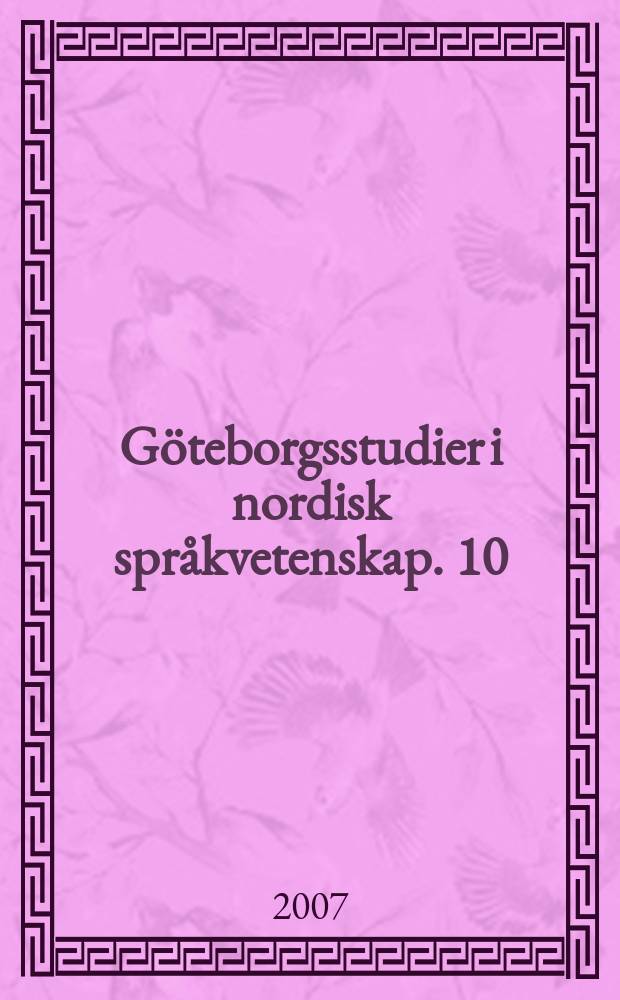 Göteborgsstudier i nordisk språkvetenskap. 10 : Modalitet och förändring = Модальность и ее изменение