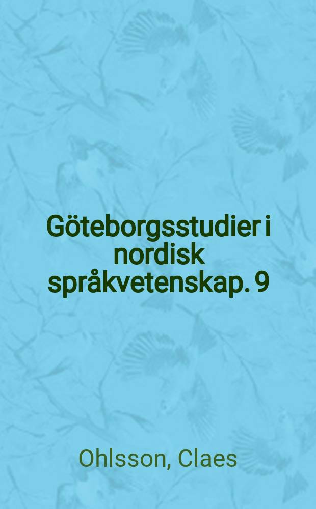 Göteborgsstudier i nordisk språkvetenskap. 9 : Folkets fonder? = Людские фонды?