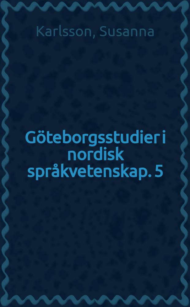 Göteborgsstudier i nordisk språkvetenskap. 5 : Positioneringsfraser i interaktion = Расположение фраз в интеракции