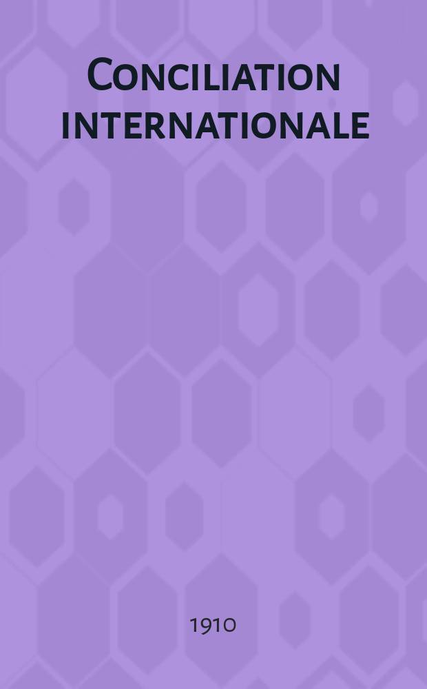 Conciliation internationale