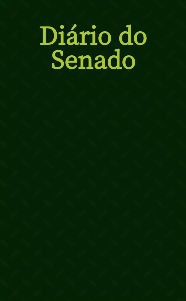 Di&aacute;rio do Senado