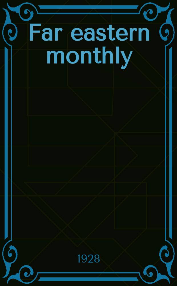Far eastern monthly