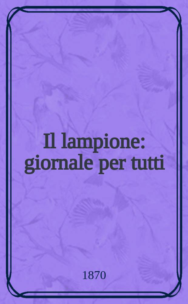 Il lampione : giornale per tutti