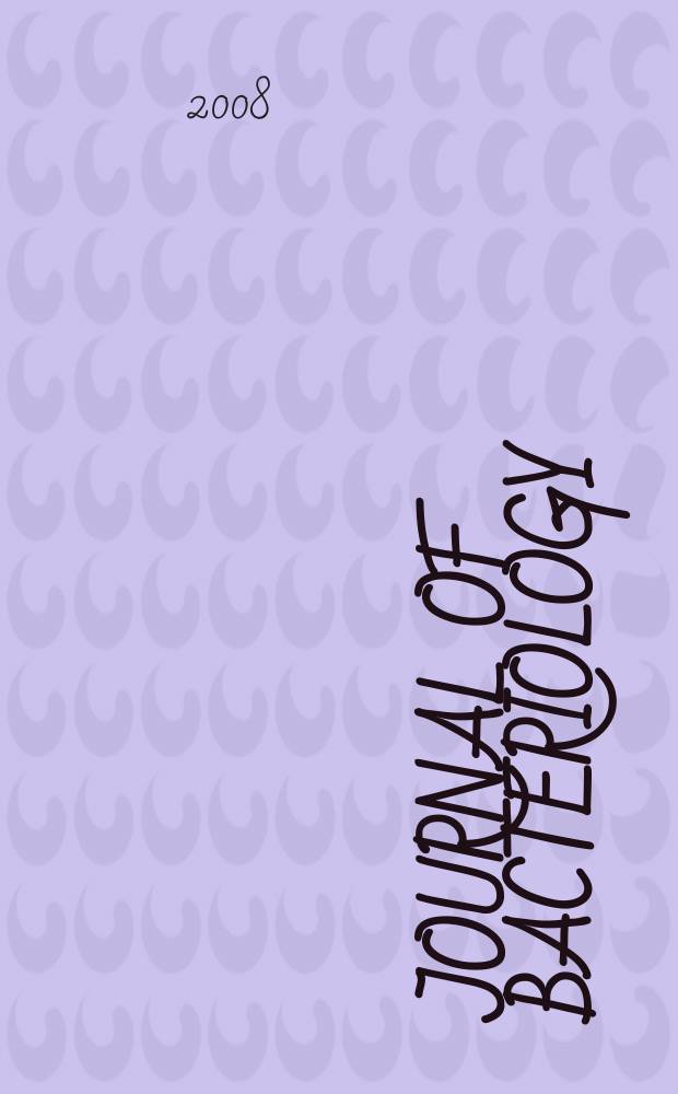 Journal of bacteriology : Offic. organ of the Soc. of Amer. bacteriologists. Vol. 190, № 15