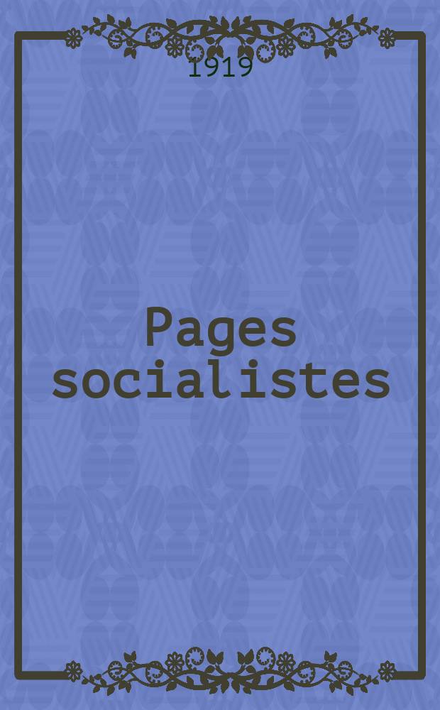 Pages socialistes