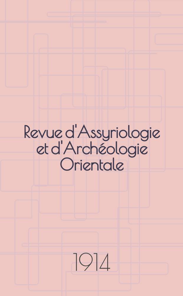 Revue d'Assyriologie et d'Archéologie Orientale