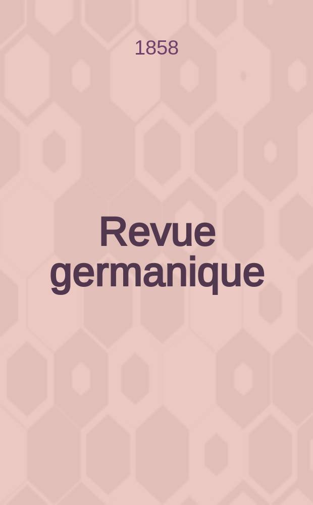 Revue germanique