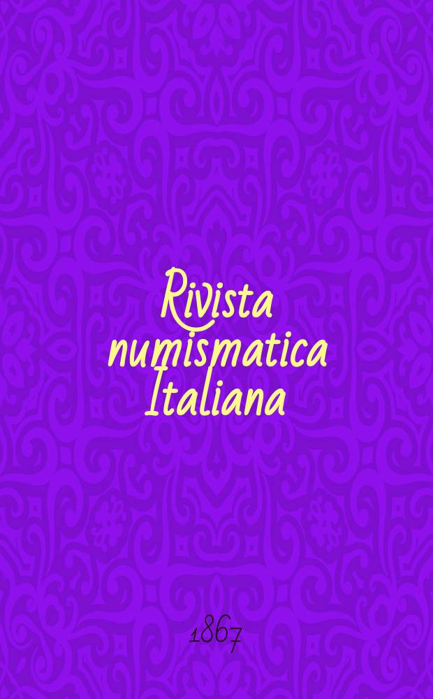 Rivista numismatica Italiana