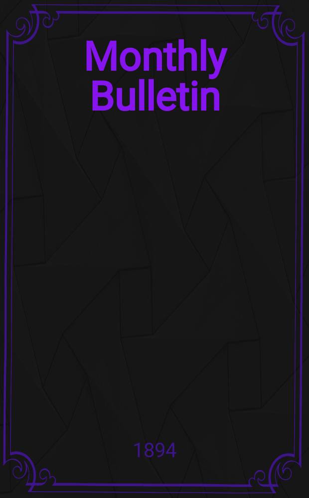 Monthly Bulletin