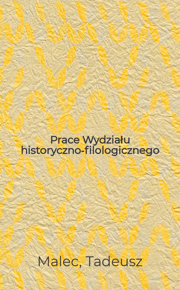 Prace Wydziału historyczno-filologicznego : Polskie przymiotniki złożone typu dwuoki, krzywousty, rudobrody na tle słowiańskim = Польские сложные прилагательные типа двуокий , криворотый, краснобородый на фоне славянских