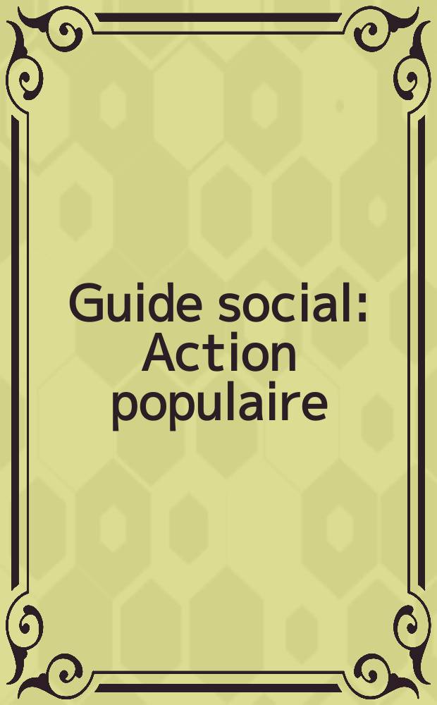 Guide social : Action populaire