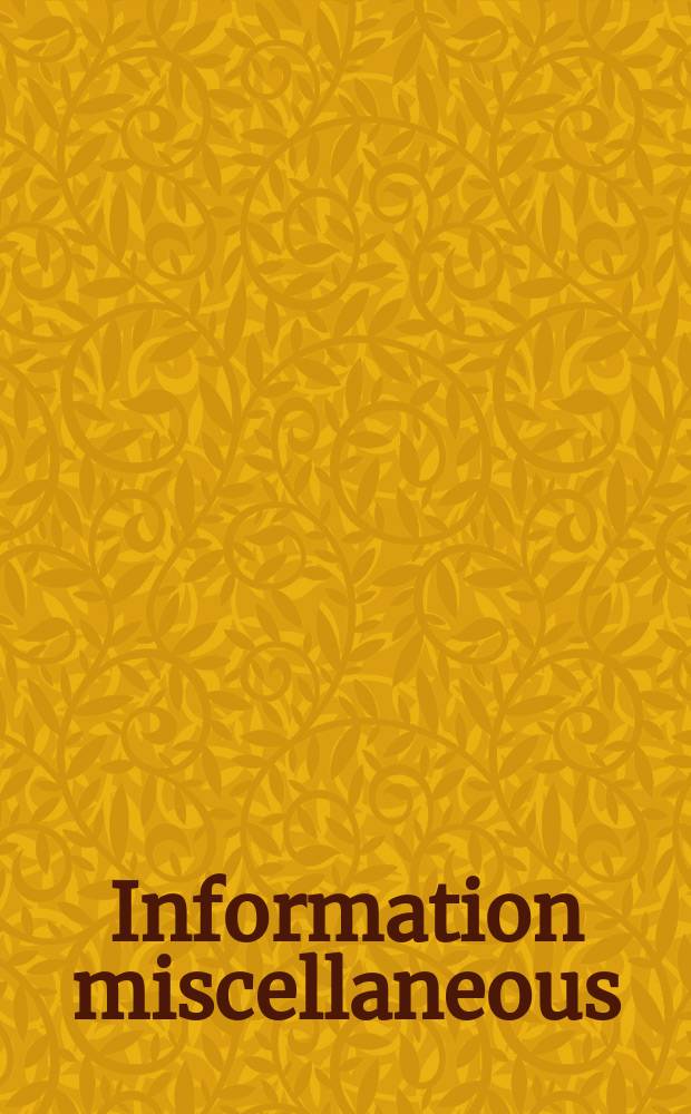 Information miscellaneous