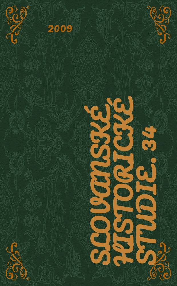 Slovanské historické studie. 34