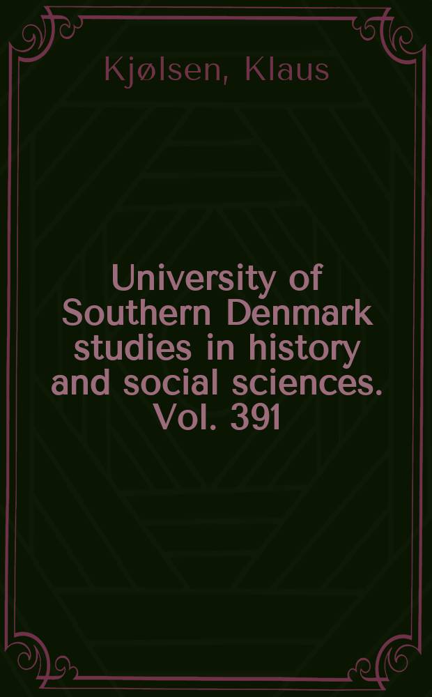 University of Southern Denmark studies in history and social sciences. Vol. 391 : Det kongelige danske hof, 1660-2000 = Датский Королевский Суд (1660-2000)
