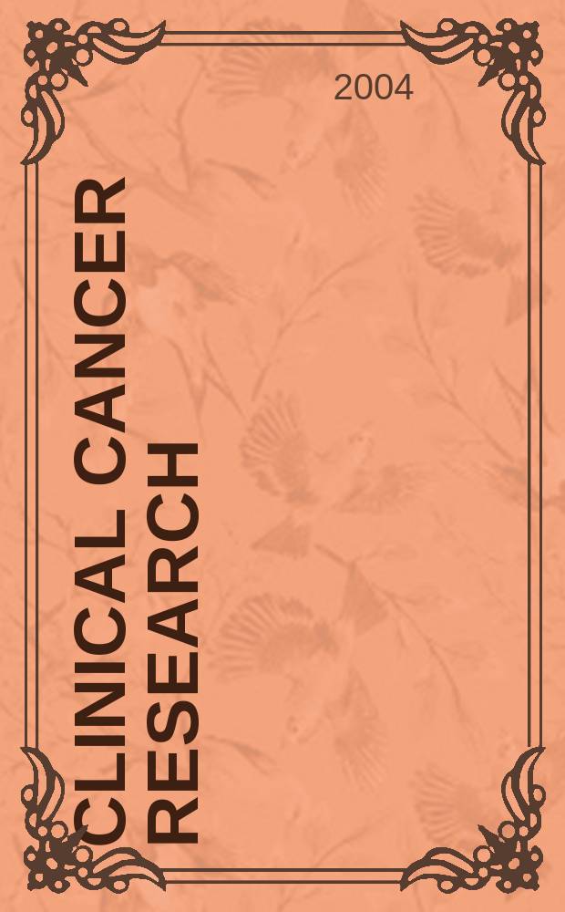 Clinical cancer research : An off. j. of the Amer. assoc. for cancer research. Vol. 10, № 15