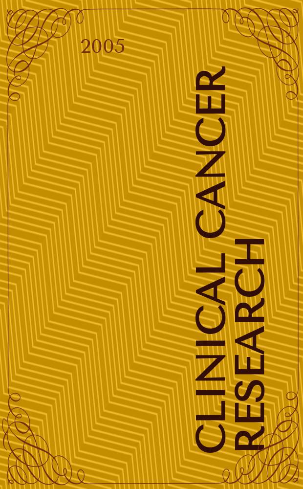 Clinical cancer research : An off. j. of the Amer. assoc. for cancer research. Vol. 11, № 20