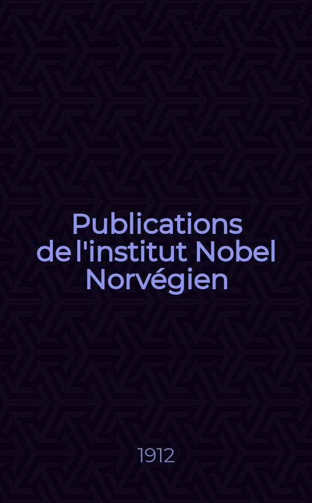 Publications de l'institut Nobel Norvégien