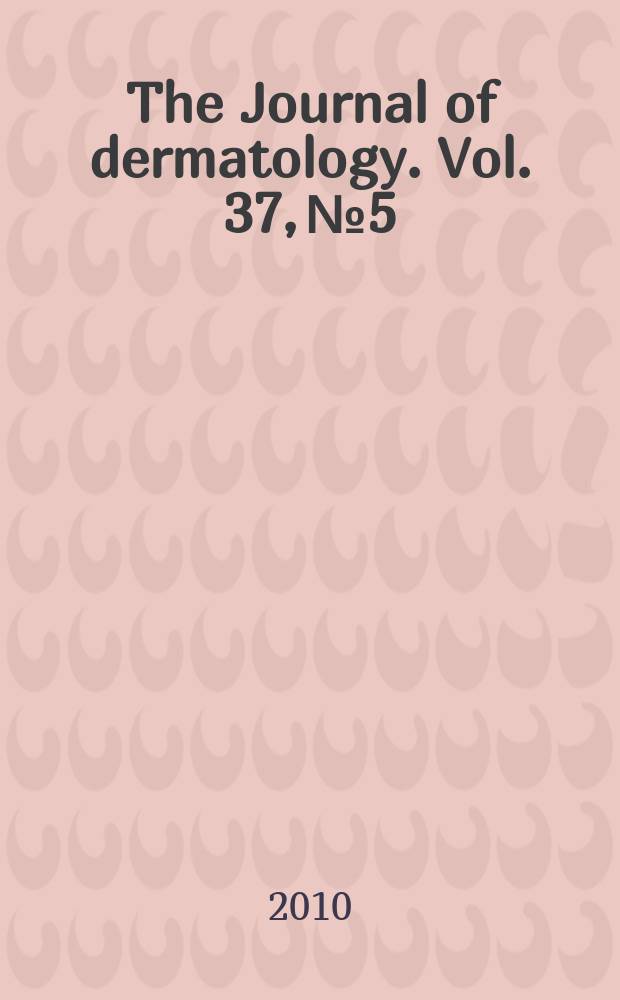 The Journal of dermatology. Vol. 37, № 5