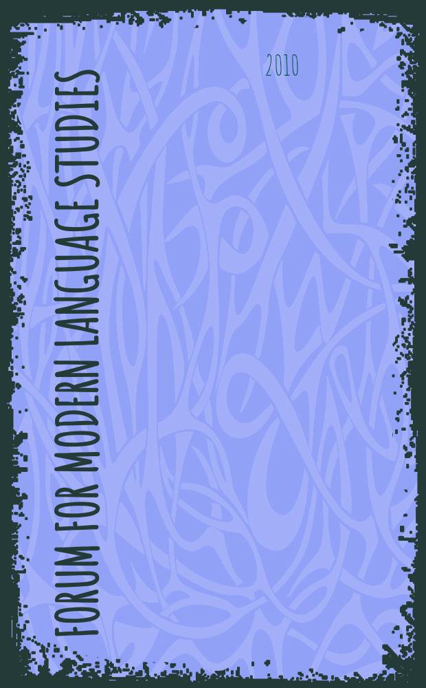 Forum for modern language studies : Publ. by the Univ. of St. Andrews. Vol. 46, № 2 : Shakespeare and... = Шекспир и ...
