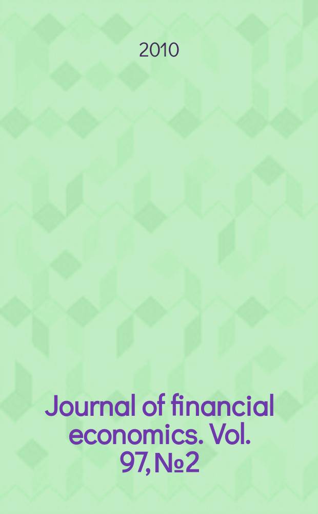 Journal of financial economics. Vol. 97, № 2