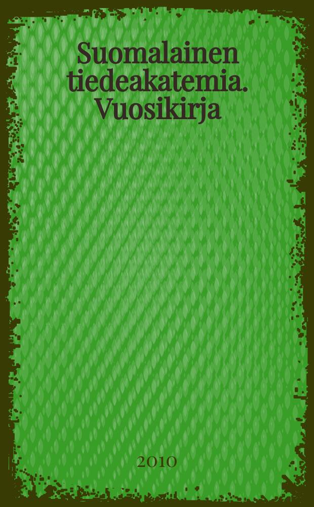 Suomalainen tiedeakatemia. Vuosikirja