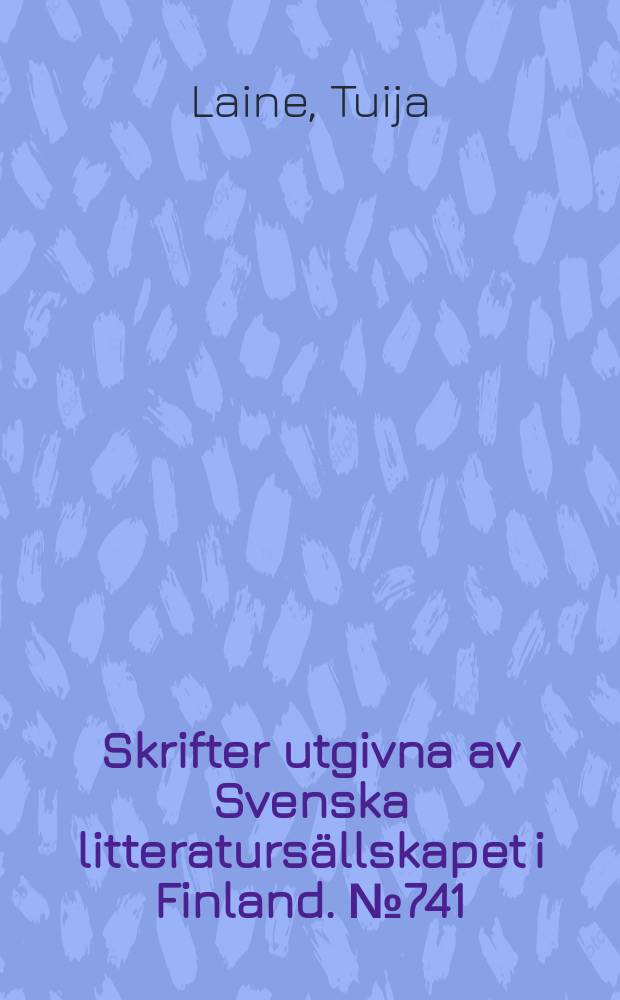 Skrifter utgivna av Svenska litteratursällskapet i Finland. № 741 : Carl Fredrik Fredenheim - en nyhumanist och hans klassiska bibliotek = Карл Фредерик Фреденхейм, гуманист и его классическая библиотека