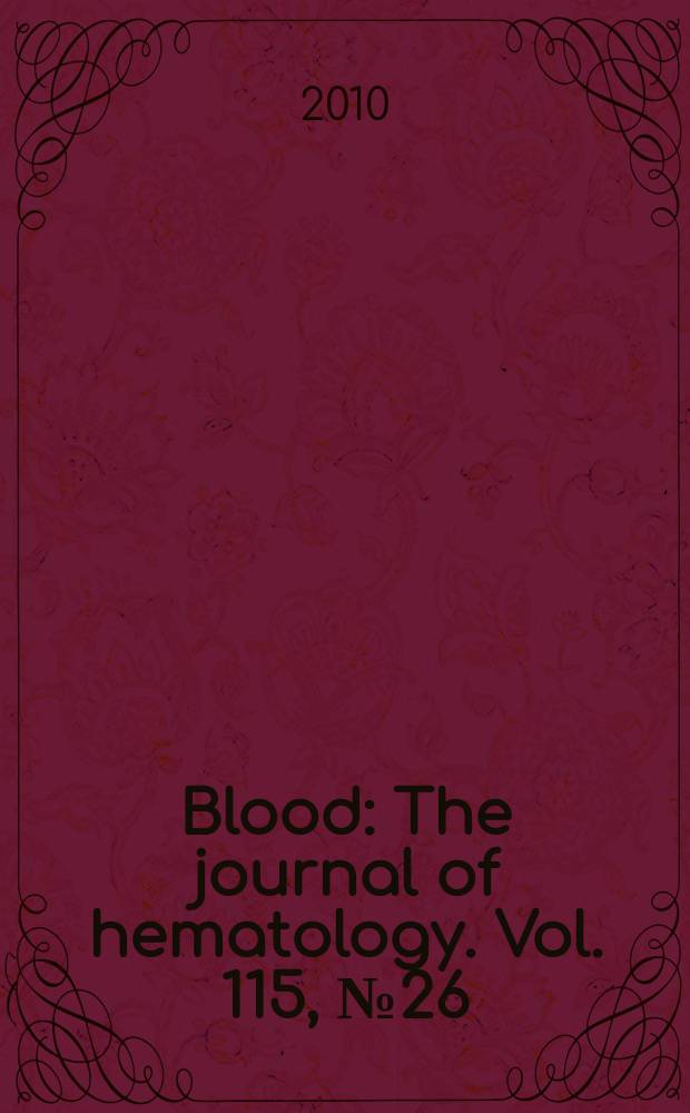 Blood : The journal of hematology. Vol. 115, № 26