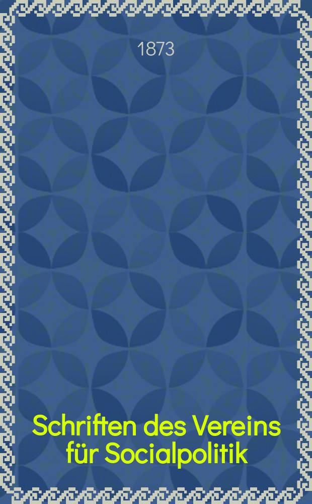 Schriften des Vereins für Socialpolitik