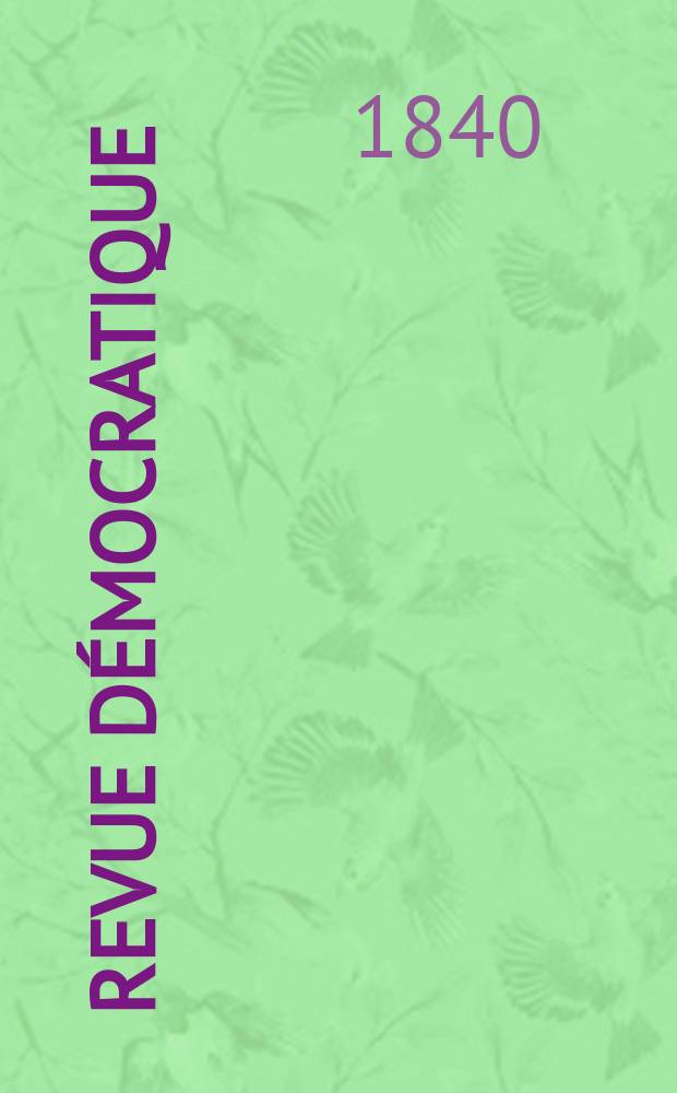 Revue démocratique