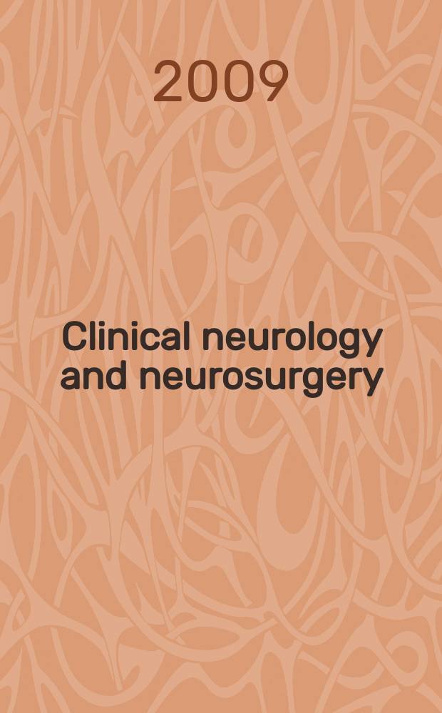 Clinical neurology and neurosurgery : J. of Netherlands soc. of neurology a. the Netherlands soc. of neurosurgeons. Vol. 111, № 8