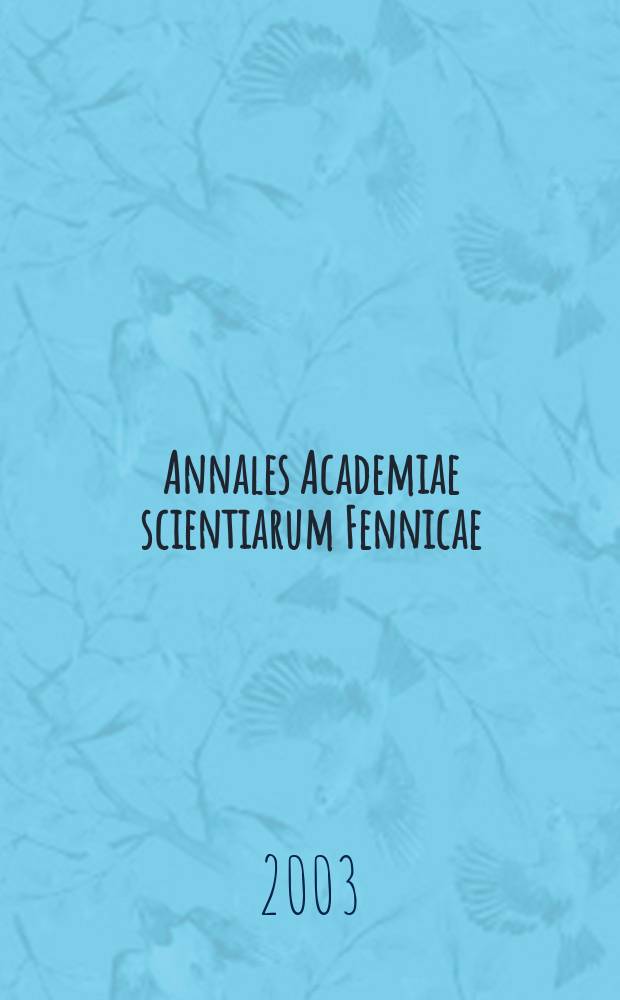 Annales Academiae scientiarum Fennicae : Summing up: half a century of Quaternary...