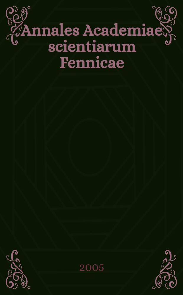 Annales Academiae scientiarum Fennicae : Clay varve chronology and deglaciation...