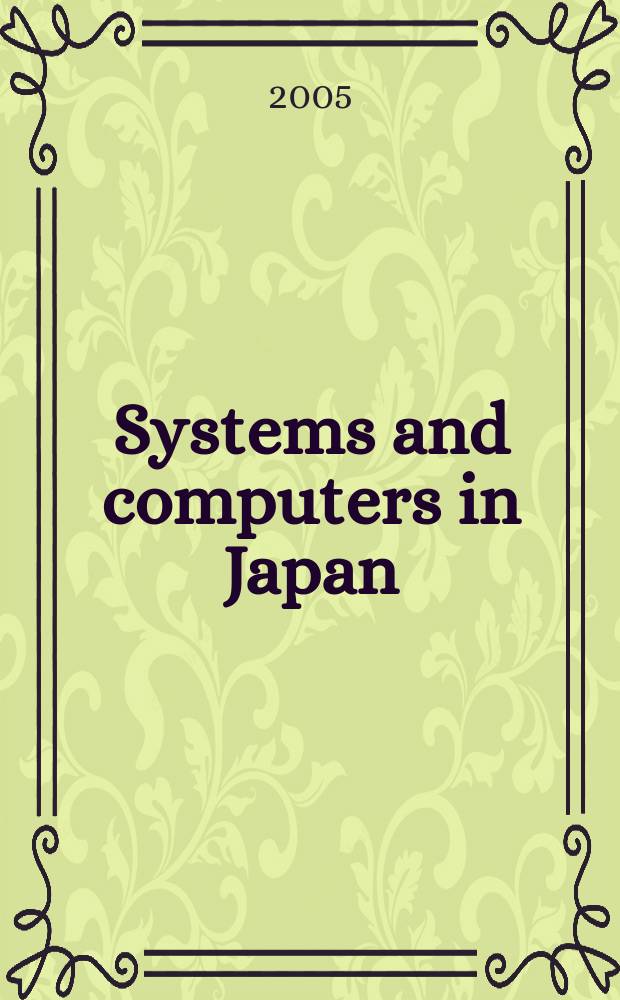 Systems and computers in Japan : Formerly Systems. Computers. Controls. Vol. 36 № 10