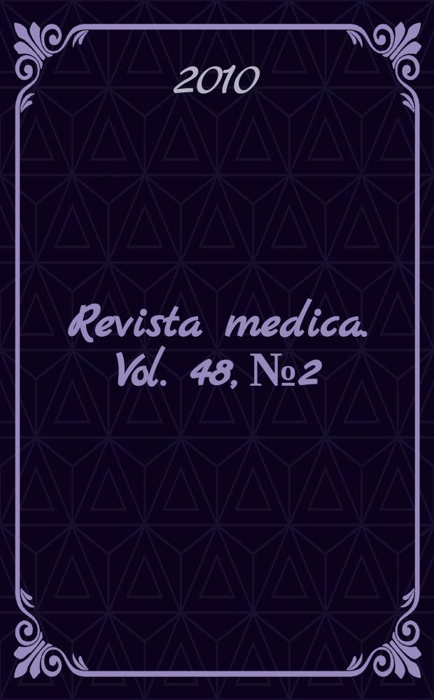 Revista medica. Vol. 48, № 2