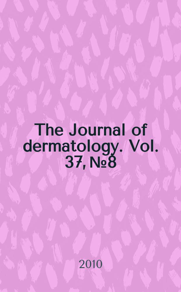 The Journal of dermatology. Vol. 37, № 8