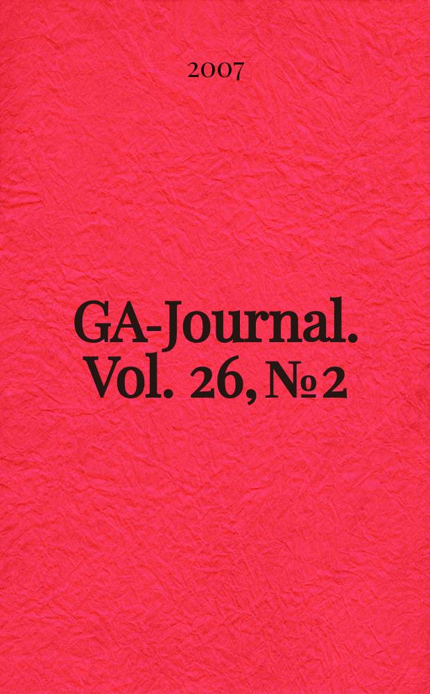 ÖGAI- Journal. Vol. 26, № 2