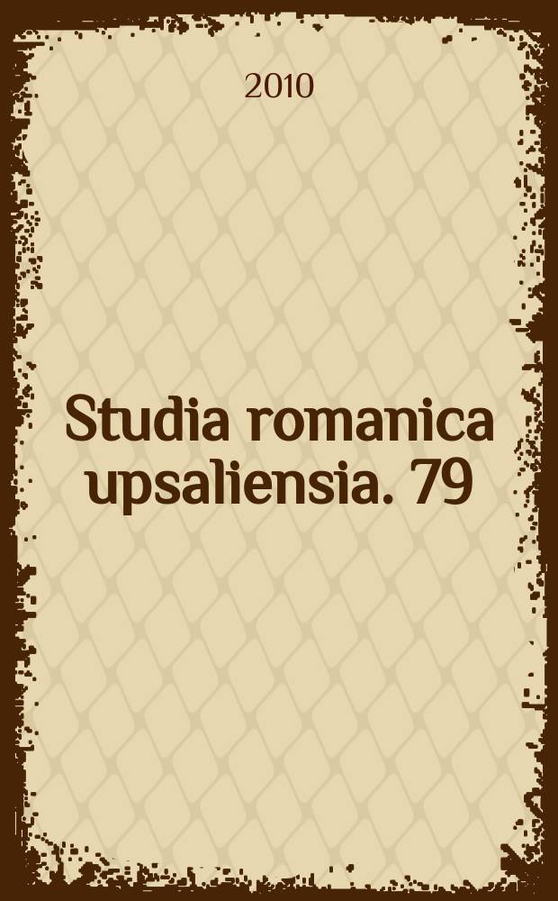 Studia romanica upsaliensia. 79 : Marqueurs corrélatifs en franc̦ais et en suédois = Коррелятивные маркеры во французском и шведском языках