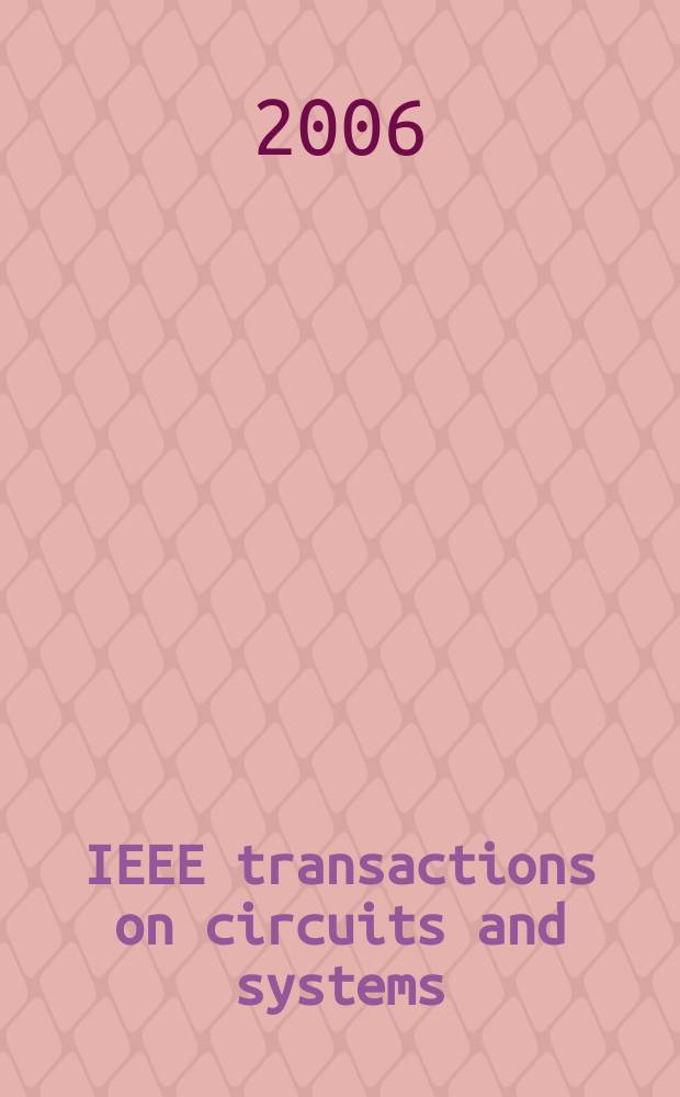 IEEE transactions on circuits and systems : A publ. of the IEEE Circuits a. systems soc. Vol. 53, № 11