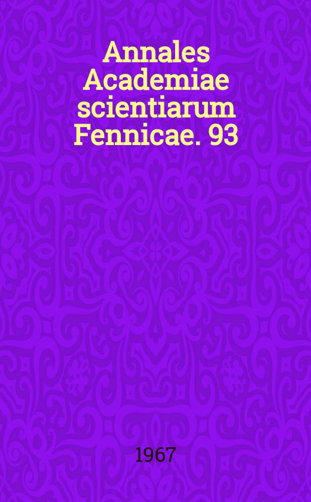 Annales Academiae scientiarum Fennicae. 93 : The relation between raised shores and present land uplift in Finland during the past 8000 years