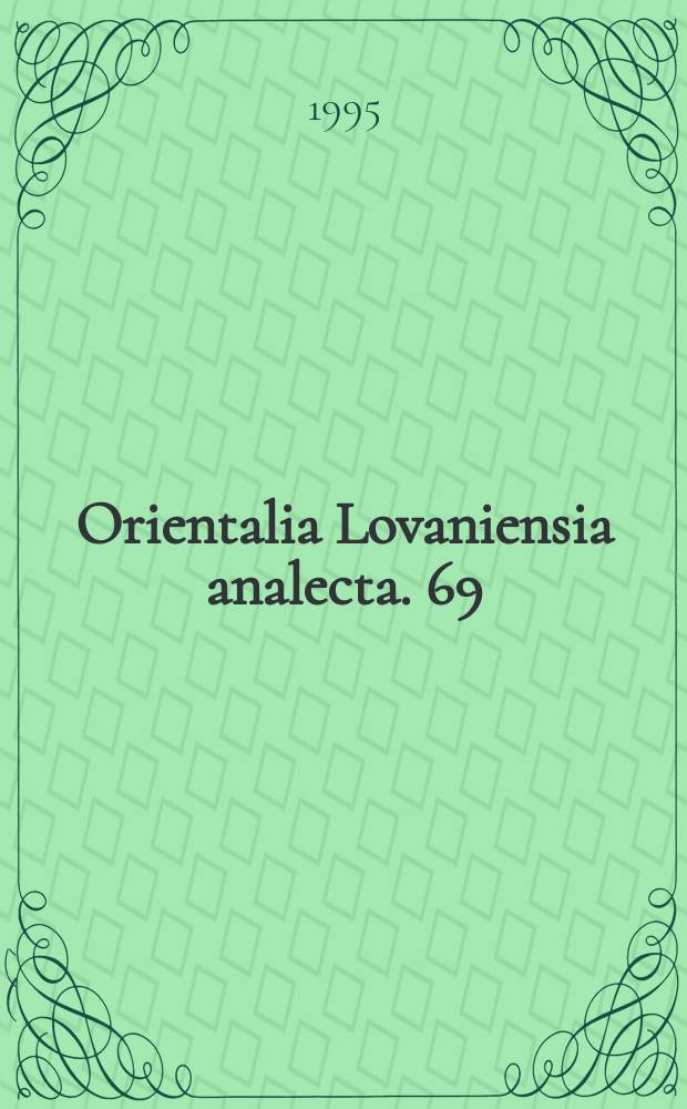 Orientalia Lovaniensia analecta. 69 : Choice cuts : meat production in ancient Egypt