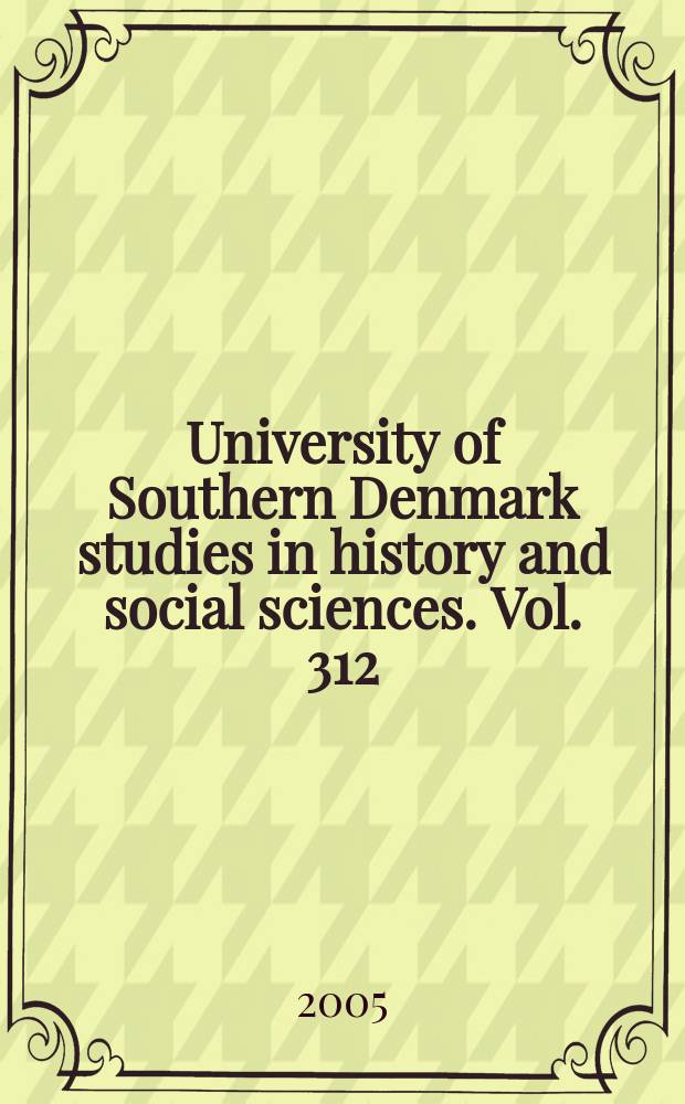 University of Southern Denmark studies in history and social sciences. Vol. 312 : Mellemøsthåndbogen