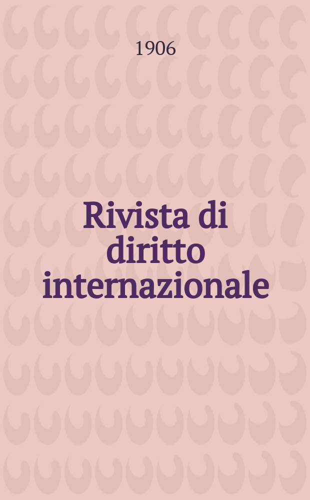 Rivista di diritto internazionale