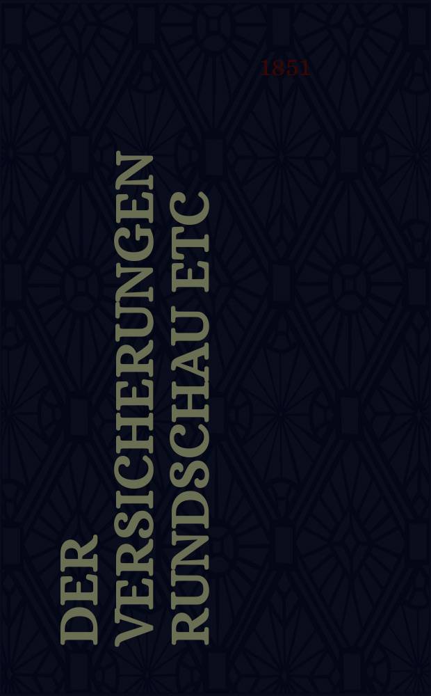 Der Versicherungen Rundschau etc