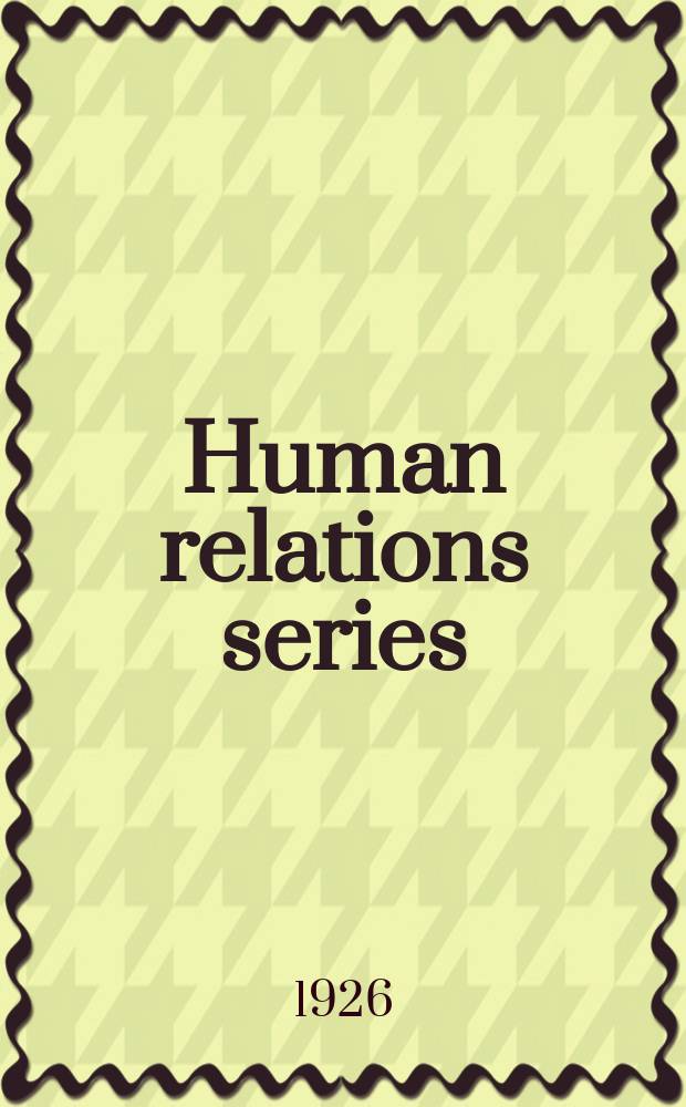 Human relations series