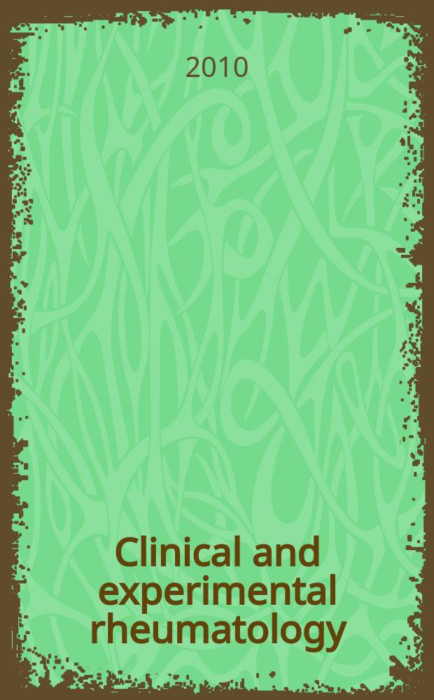 Clinical and experimental rheumatology : An Intern. j. of rheumatic a. connective tissue diseases. Vol. 28, № 3