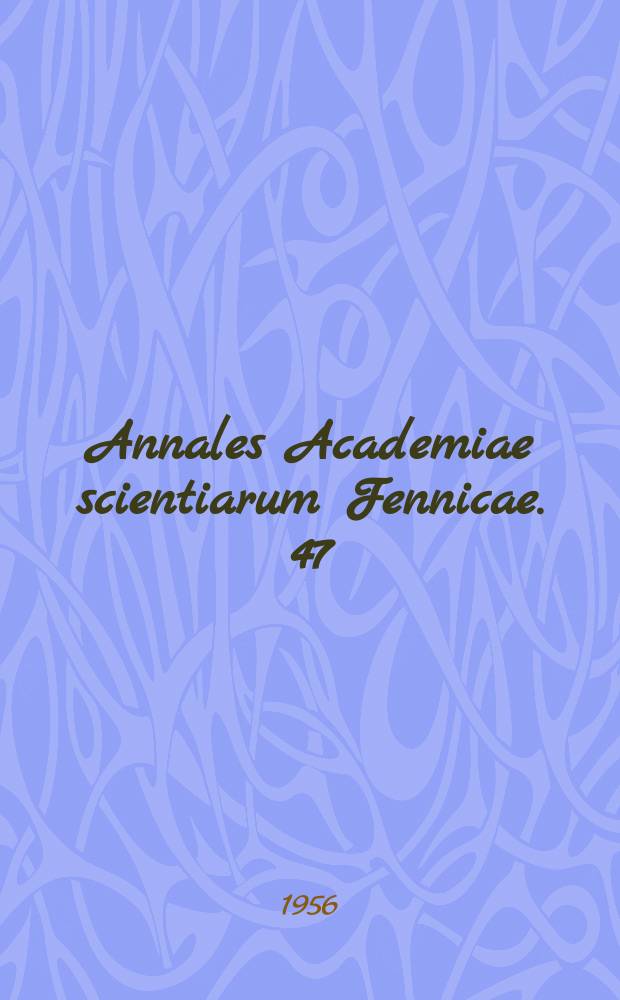 Annales Academiae scientiarum Fennicae. 47 : A composition and properties of staurolite