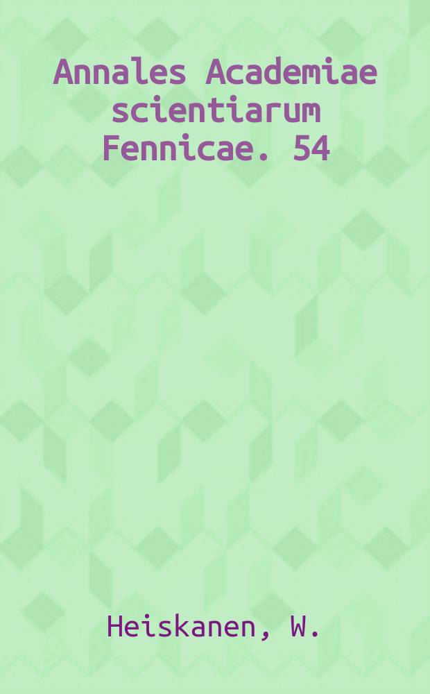 Annales Academiae scientiarum Fennicae. 54 : Topographic-isostatic reduction maps for Europe and North Atlantic in the Hayford zones 18∼1 for the Airy-Heiskanen system, T=30 km and 20 km