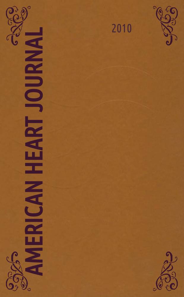 American heart journal : Publ. bi-monthly under the auditorial direction of the American heart association. Vol. 160, № 5