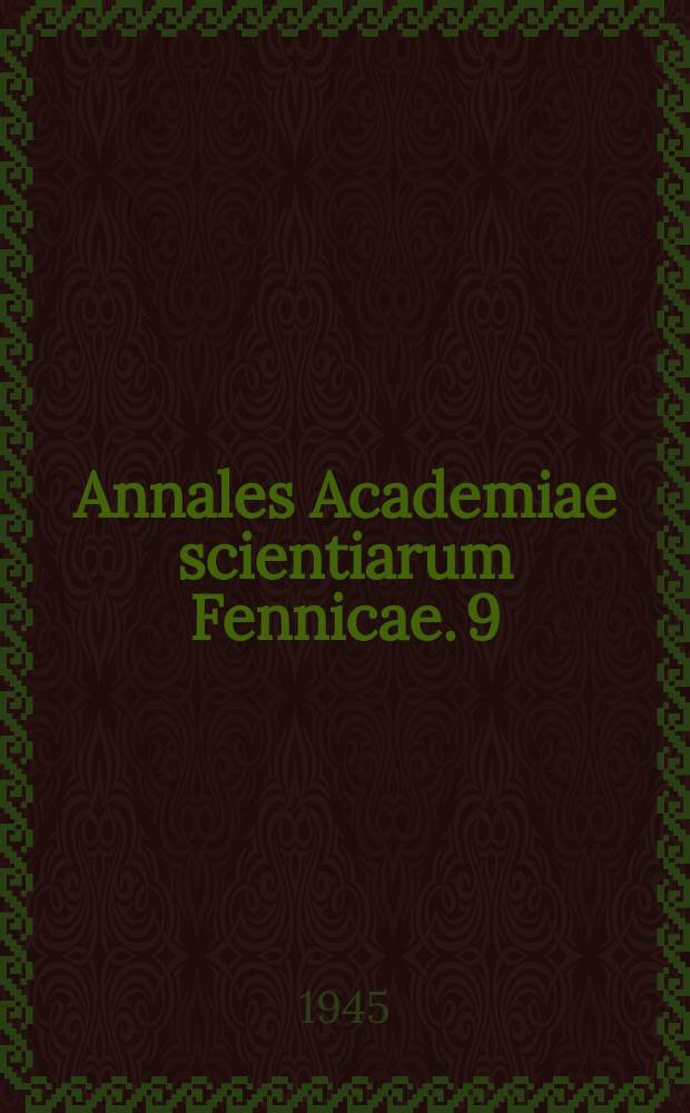 Annales Academiae scientiarum Fennicae. 9 : Abundance relation of fluorite and sellaite in rocks