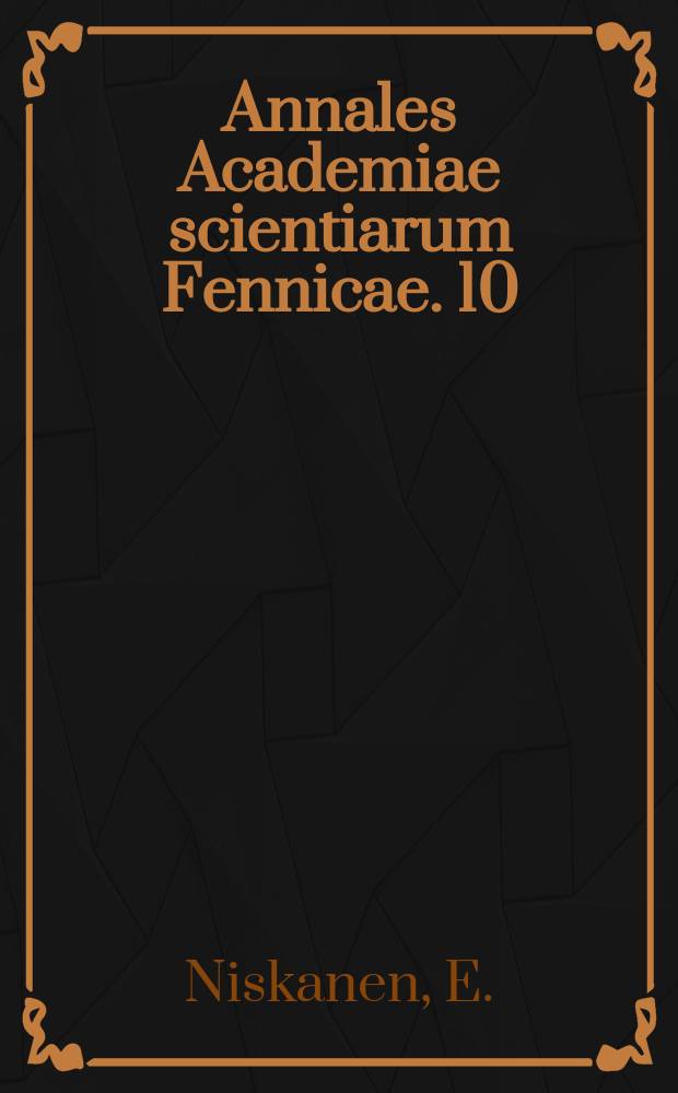Annales Academiae scientiarum Fennicae. 10 : Gravity formulas derived by the aid of the level land stations